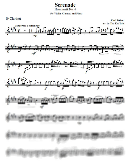 Bohm Serenade Clarinet Part